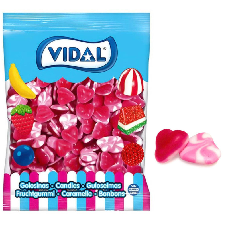 Caramelle Gommose - Cuori Twist - Vidal - Busta da 1 Kg