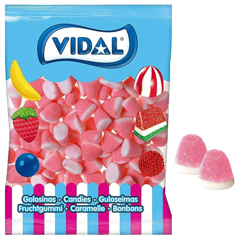 Caramelle Gommose - Baci Fragola Panna - Vidal - Kiss - 250 Pezzi 1,5 kg