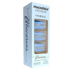 Macarons Maxtris - Patisserie - Gusto Vaniglia - Celeste - 5 pz - 78 g