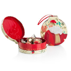 Cioccolatini Venchi - Confezione Regalo - Pallina Piatta di Natale Metallo - 84 g