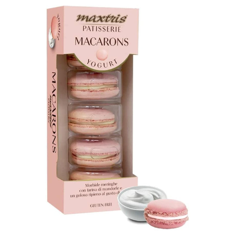 Macarons Maxtris - Patisserie - Gusto Yogurt - Rosa - 5 pz - 78 g