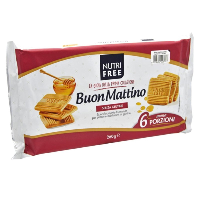 Biscotti NutriFree - Biscotti Buon Mattino - Senza Glutine -  Pacchetto 260 g 