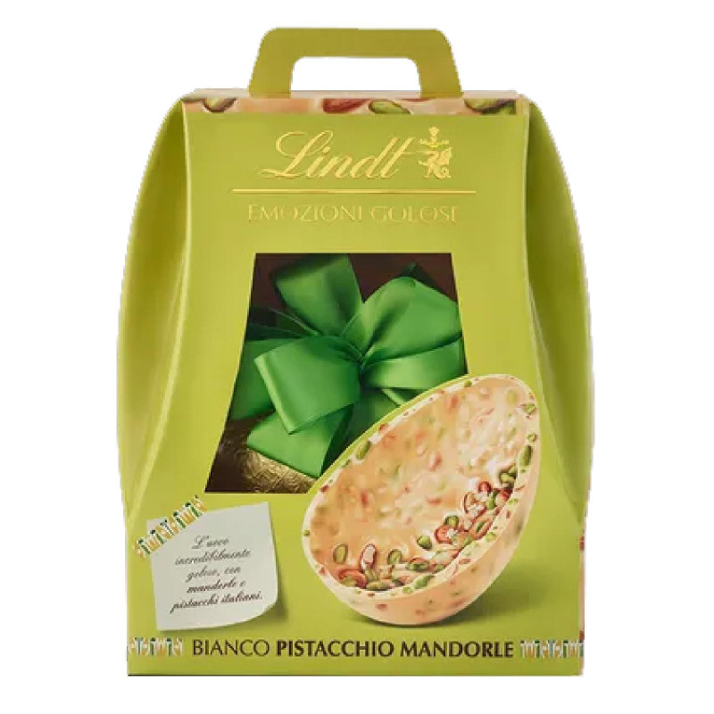 Uovo di Cioccolato - Lindt - Emozioni Golose - Bianco Pistacchio e Mandorle - 400 g