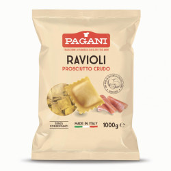 Ravioli - Pagani - Pasta all'Uovo - Ripiena di Prosciutto Crudo - Pacco da 1 Kg