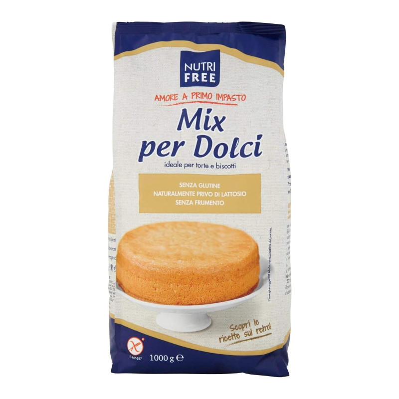 Mix Per Dolci - NutriFree - 1 Kg - Senza Glutine - Senza Lattosio