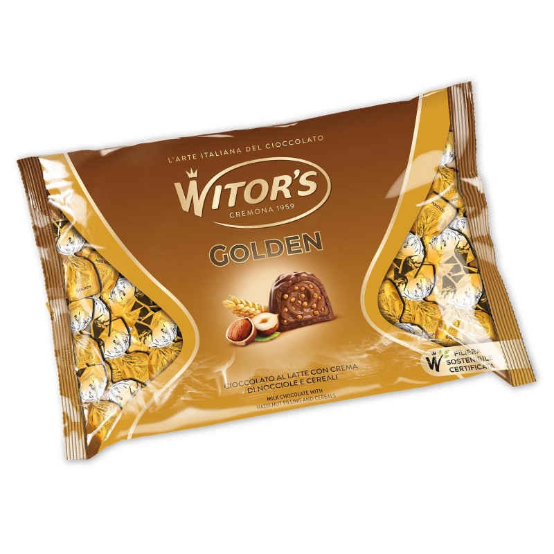 Praline Witor's - Golden - Cioccolato al Latte con Cereali - Busta da 1 kg