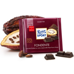 Tavoletta Ritter Sport - Fondente - Cioccolato Fondente 50 % Cacao - 100 gr