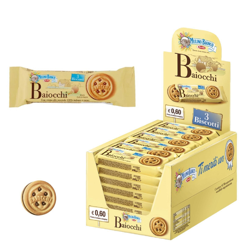 Expo Biscotti Mulino Bianco - Baiocchi - 42 Porzioni da 3 Biscotti (28 gr)