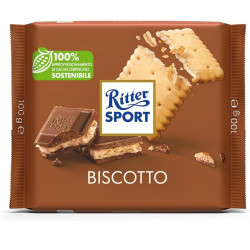 Tavoletta Ritter Sport - Biscotto Cioccolato Al Latte Extra Con...