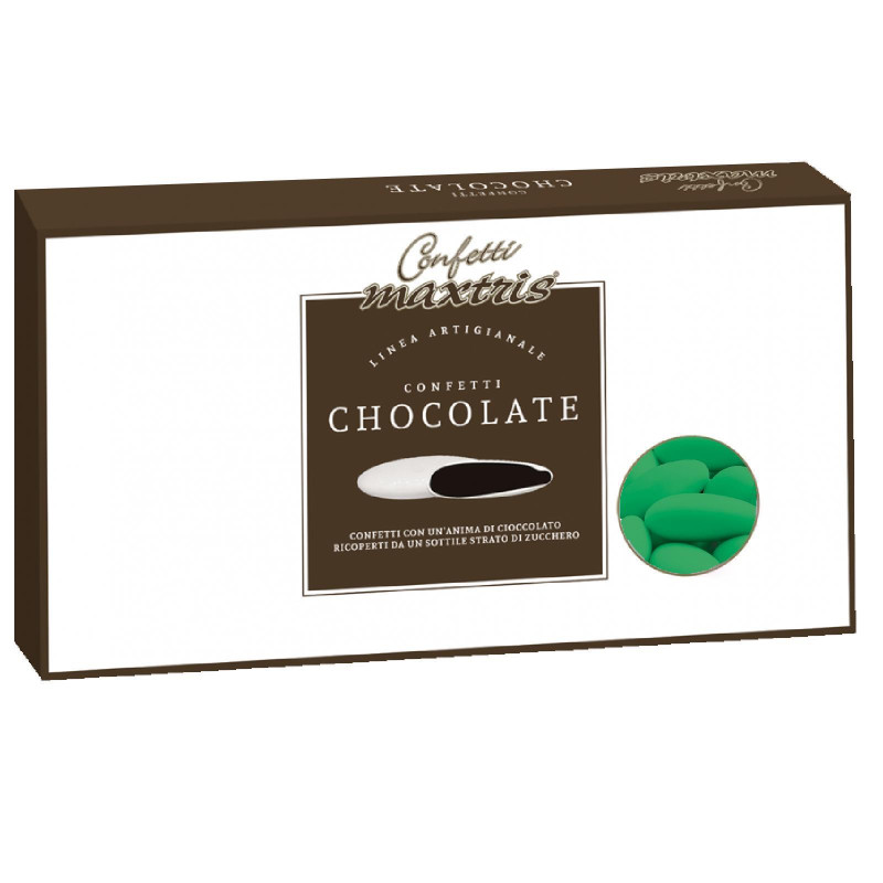 Confetti Maxtris - Al Cioccolato - Colore Verde - 1 Kg