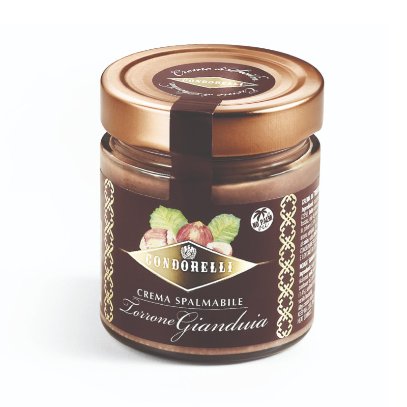 Crema Spalmabile - Condorelli - Crema al Torrone Gianduia - Vasetto Vetro -  190 g