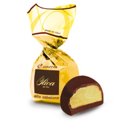 Praline Cioccolato Fondente Oliva - Cuneese allo Zabaione - Busta da 1 kg