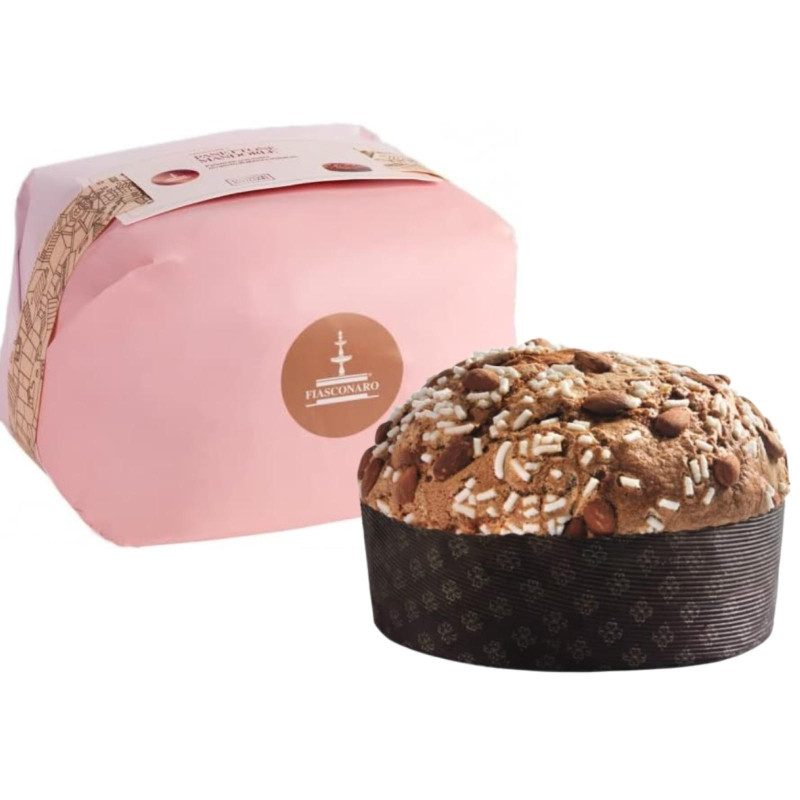 Panettone Mandorle - Fiasconaro - Con Uvetta Ricoperto di Glassa e Mandorle - 1 Kg