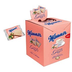 Wafer Manner - Wafer Con Crema alla Nocciola - 300 Monoporzioni - 1260 g