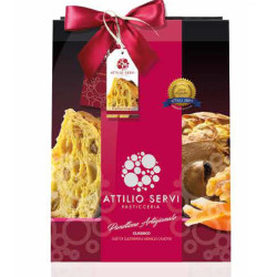 Panettone Artigianale - Attilio Servi - Classico - Con Uvetta e Canditi - 750 g