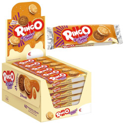 Biscotti Ringo Caramello - 42 Pacchetti da 27,5 g - Ripieno al Caramello