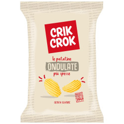 Busta Patatine Crik Crok - Le Patatine Ondulate - Classiche - 12...