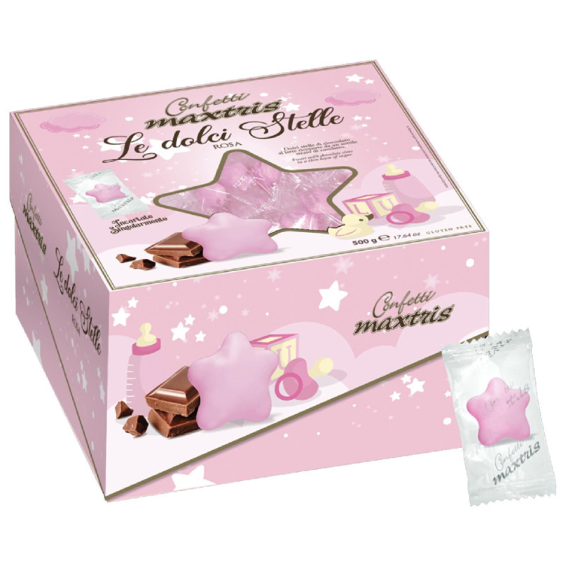 Confetti Maxtris - Le Dolci Stelle - Rosa - 500 g