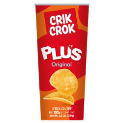 Tubo Patatine Crik Crok - Original - Plus - Rosse - 15 Pezzi da 100 gr