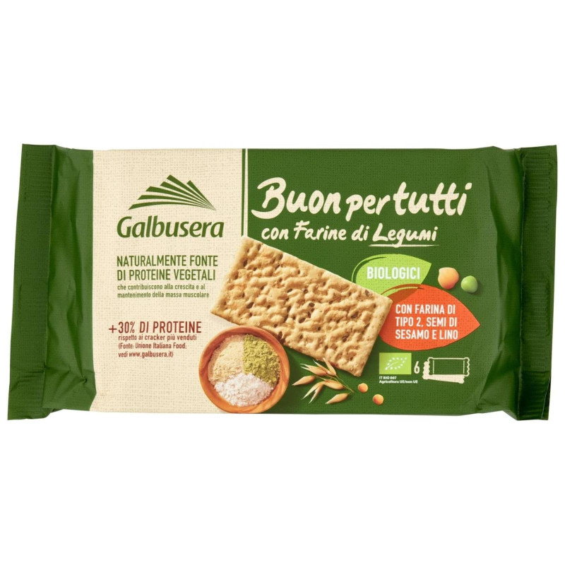 Galbusera - Crackers Buon per Tutti Con Farine di Legumi - BIO - 240 gr