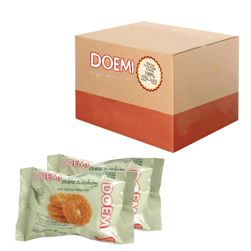 Biscotti - Doemi - Biscotti Monodose - Integrali Senza Zucchero - 80 x 30g