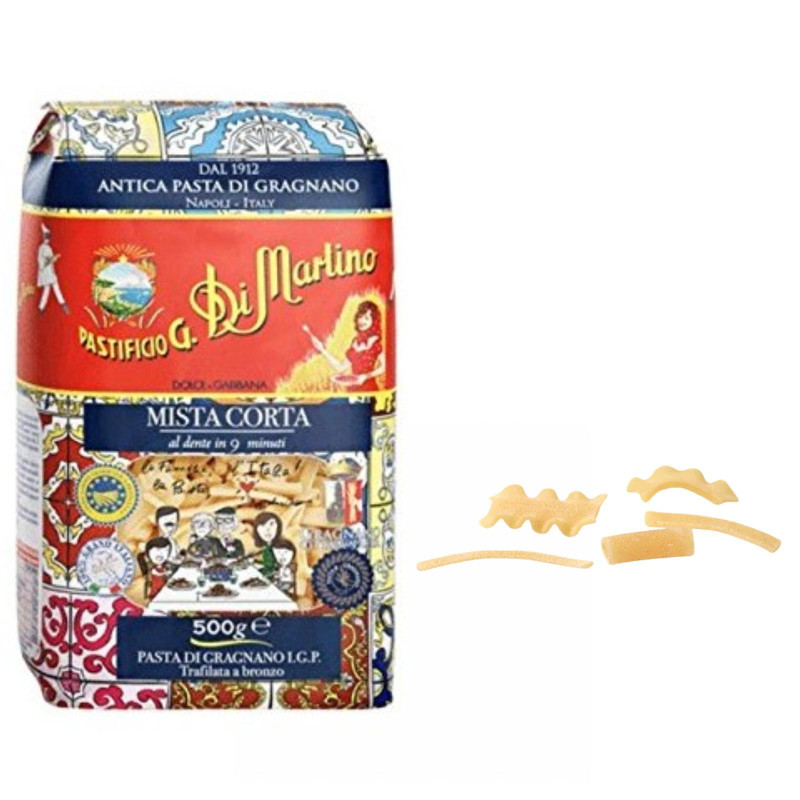 Pasta Di Martino - Pasta Corta - Mista Corta N° 184 - D & G - Pacco da 500 g