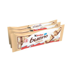 Kinder Bueno White - 2 Barrette Incartate - Cioccolato Bianco 30 Snack da 40 g (3 pack)