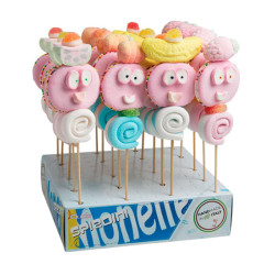 Caramelle Marshmallow Le Monelle - Spiedino Caraibi Maialino - 20 Pezzi