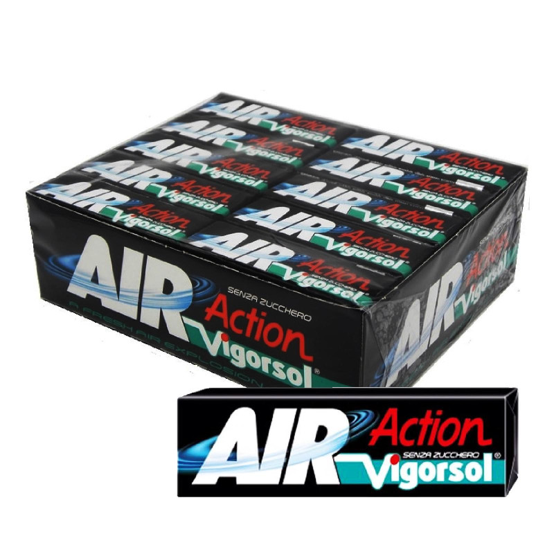 Gomme Da Masticare- Vigorsol - Air Action Black Ice - 40 Pacchetti 13,2 gr