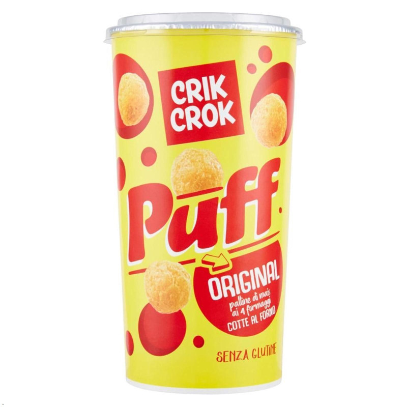 Tubo Patatine Crik Crok - Original - Puff - 12 Tubi da 80gr