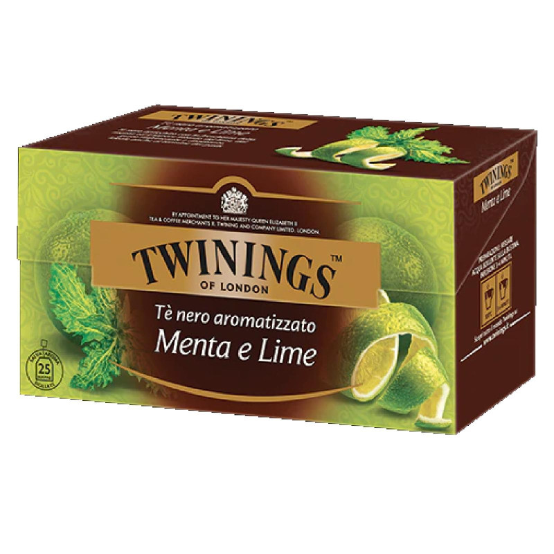 Te' Twinings - Aromatizzati - Menta e Lime - 25 Filtri