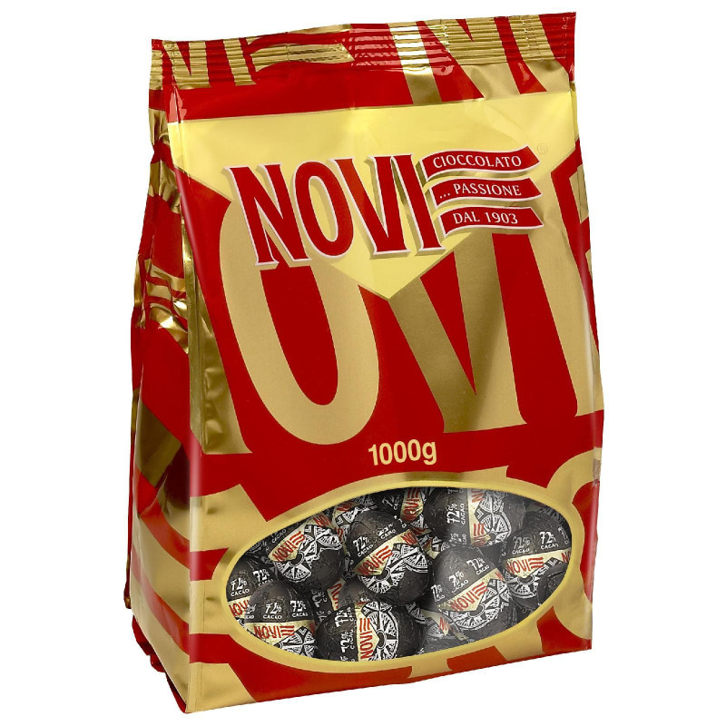 Ovetti Novi - Fondente Nero - Cioccolato Fondente 72% - Busta da 1 Kg