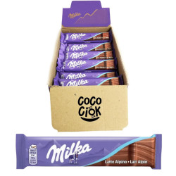 Barretta Cioccolato Milka - Cioccolato al Latte - 30 Pezzi da 45 g