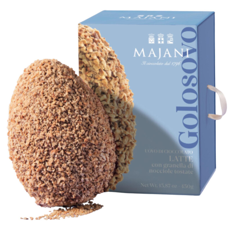 Uovo Cioccolato Majani - Golosovo - Cioccolato Latte con Granella Nocciole - 450 g