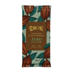 Tavoletta Cioccolato al Latte - Zero Zuccheri - Dulciar - Cacao 36% - 80 g