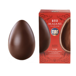 Uovo Cioccolato Majani - Uovo Fiat Noir - Doppio Strato - Fondente Noir con Sorpesa - 400 g