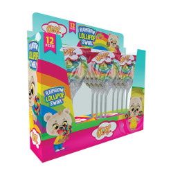 Rainbow Lollopop Swirl - Joygum- Lecca Lecca - Box Espositore 12...