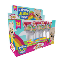 Rainbow Lollopop Swirl - Joygum- Lecca Lecca - Box Espositore 24...