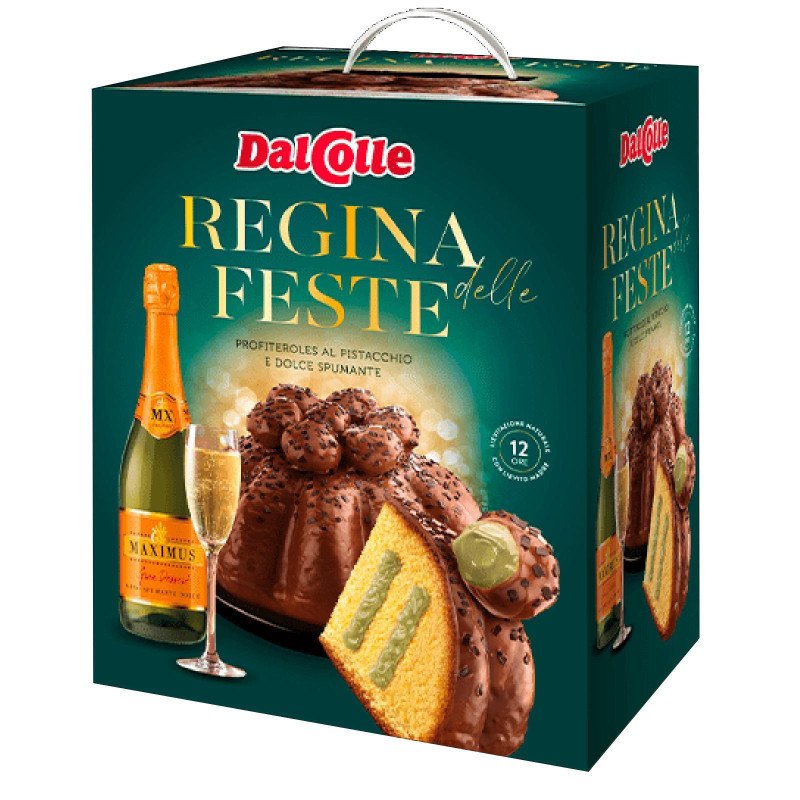 Le Strenne Dal Colle - Regina Delle Feste - Profiteroles al Pistacchio e Dolce Spumante