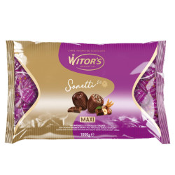 Maxi Ovetti Cioccolato Fondente - Witor's - Con Ripieno Nocciola e Cereali - Busta 1 Kg