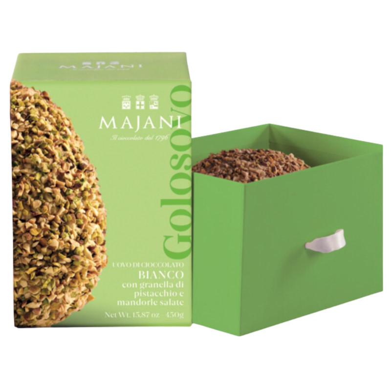 Uovo Cioccolato Majani - Golosovo Pistacchio - Cioccolato Bianco - 450 g