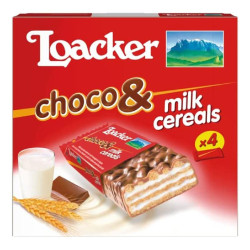 Biscotti Loacker - Cioccolato al Latte e Cereali - Milk & Cereals - 4 Snack da 25 g