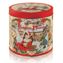 Panettone - Amaretti Virginia - Panettone Milanese - Bambina - in Latta Metallo - 1 kg