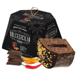 Panettone Dais - Nero Siciliano - Con Crema al Cioccolato di Modica - 800 g