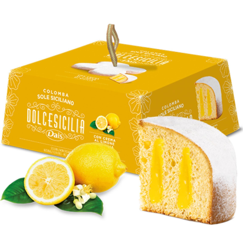 Colomba di Pasqua - Dais - Sole Siciliano - Con Crema ai Limoni - 750 g