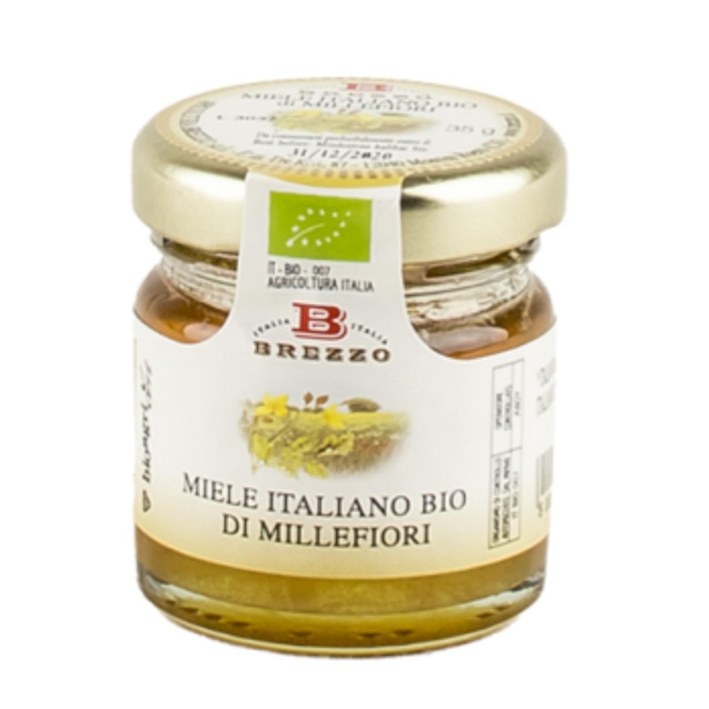 Miele Brezzo - Miele di Millefiori Mignon - Vasetto Vetro - 20 x 35 g