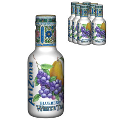 Te' Bianco con Mirtillo - Arizona - White Tea with Blueberry - 6 x 500 ml