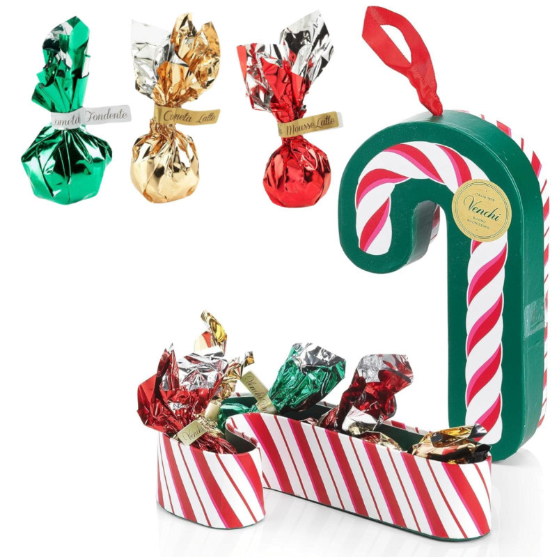 Cioccolatini Venchi - Confezione Regalo - Candy Cane Regalo Natale - Bannecker - 62 g