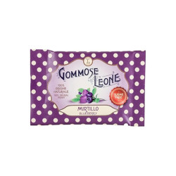 Caramelle Gommose - Pastiglie Leone - Sacchetto - Gusto Mirtillo - Senza Zucchero - 3 x 35 g