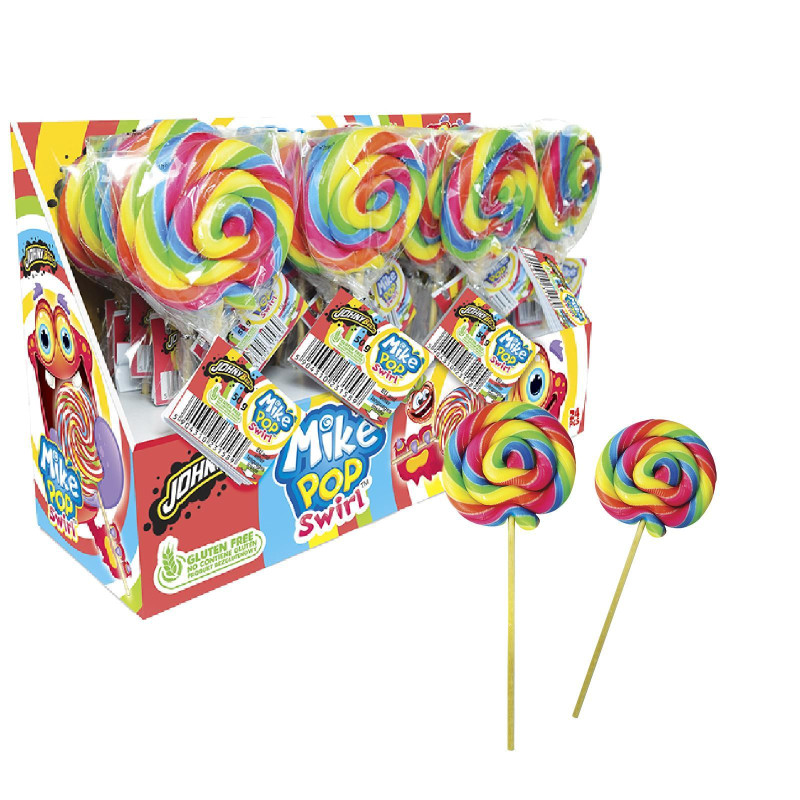 Mike Pop Swirl - JohnyBee - Lecca Lecca Multicolor - Box Espositore 24 pz